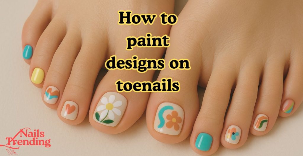 how to paint designs on toenails