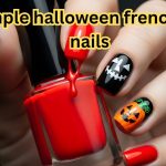 Simple Halloween French Tip Nails