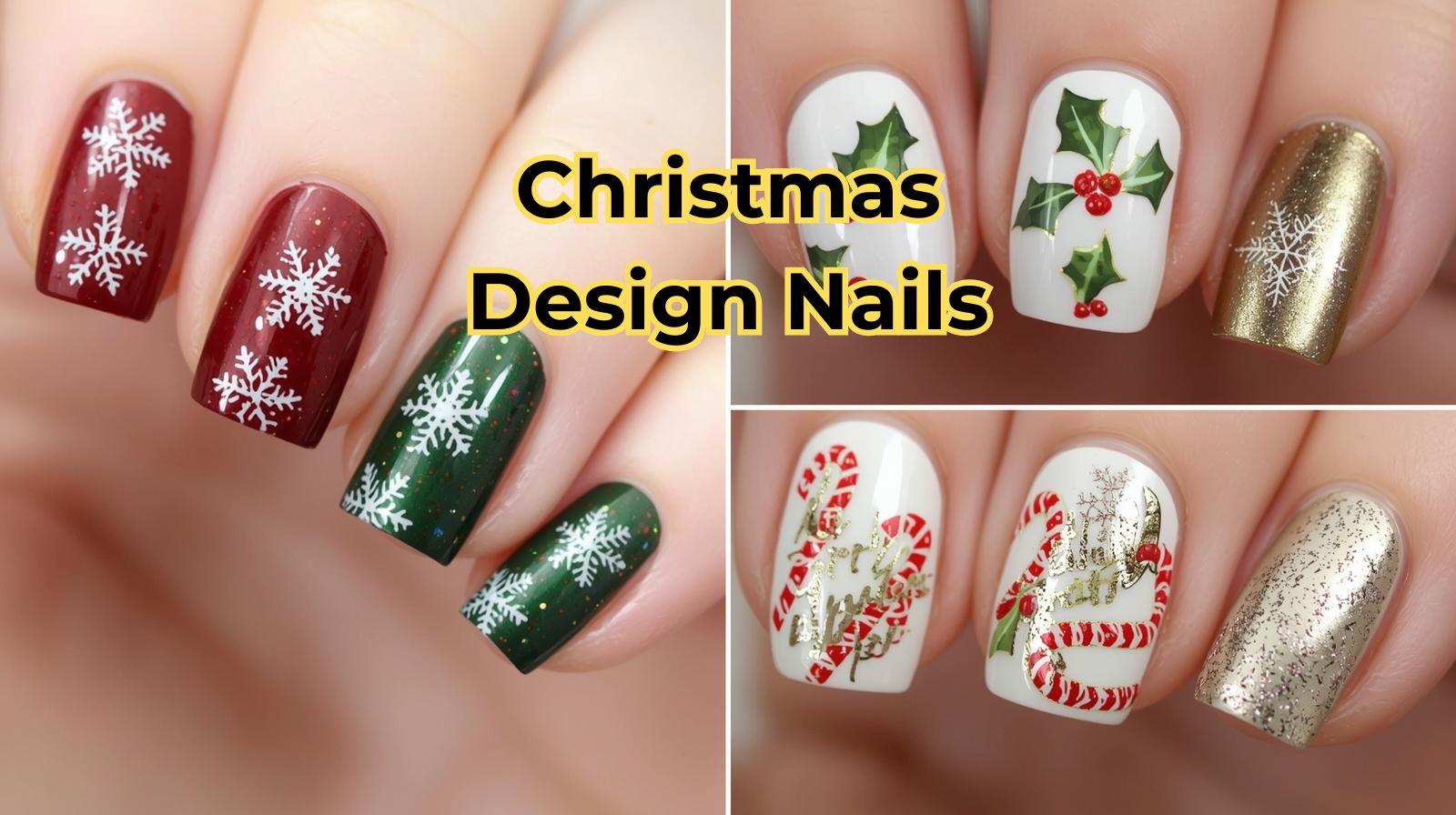 christmas design nails
