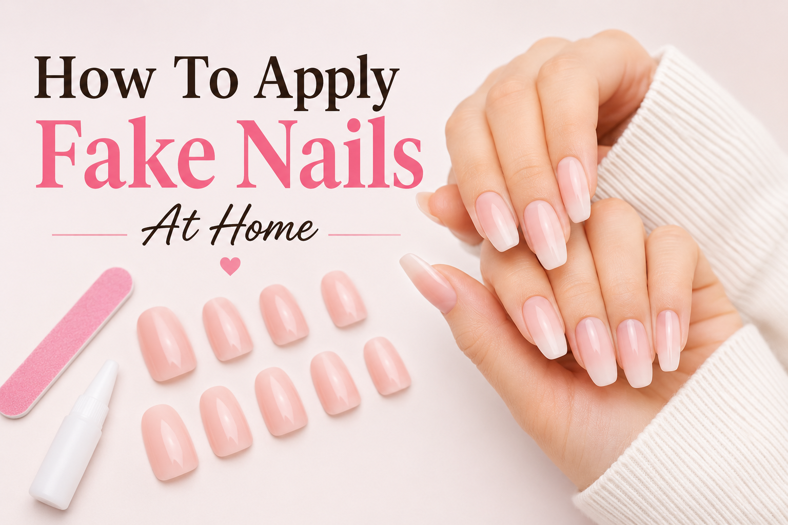 How To Apply Fake Nails At Home