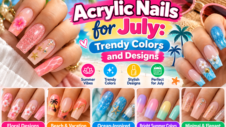 Acrylic Nails for July: Trendy Colors and Designs