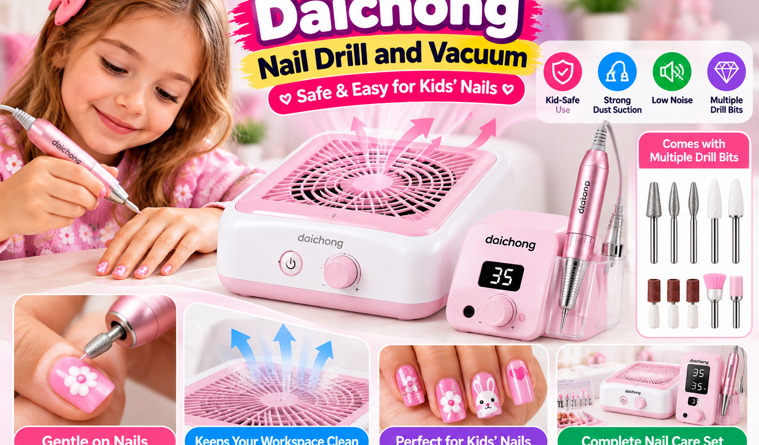 daichong nail drill and vacuum
